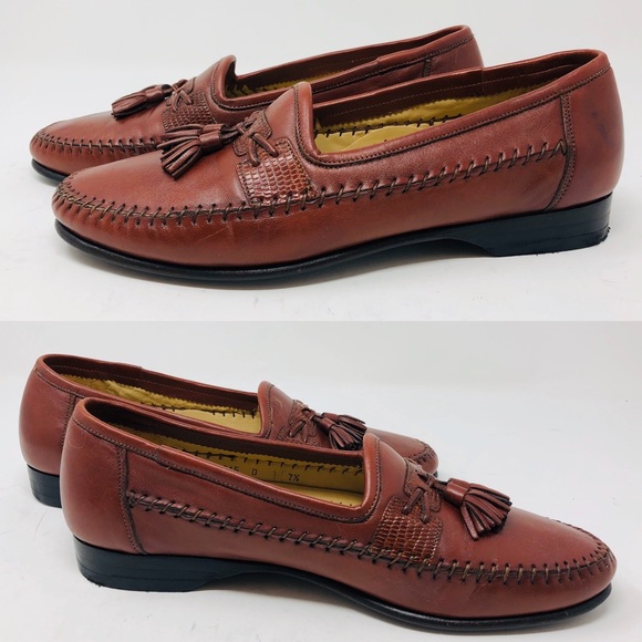 NEW Santoni Italian Leather Tassel Loafers 7.5D main image 5